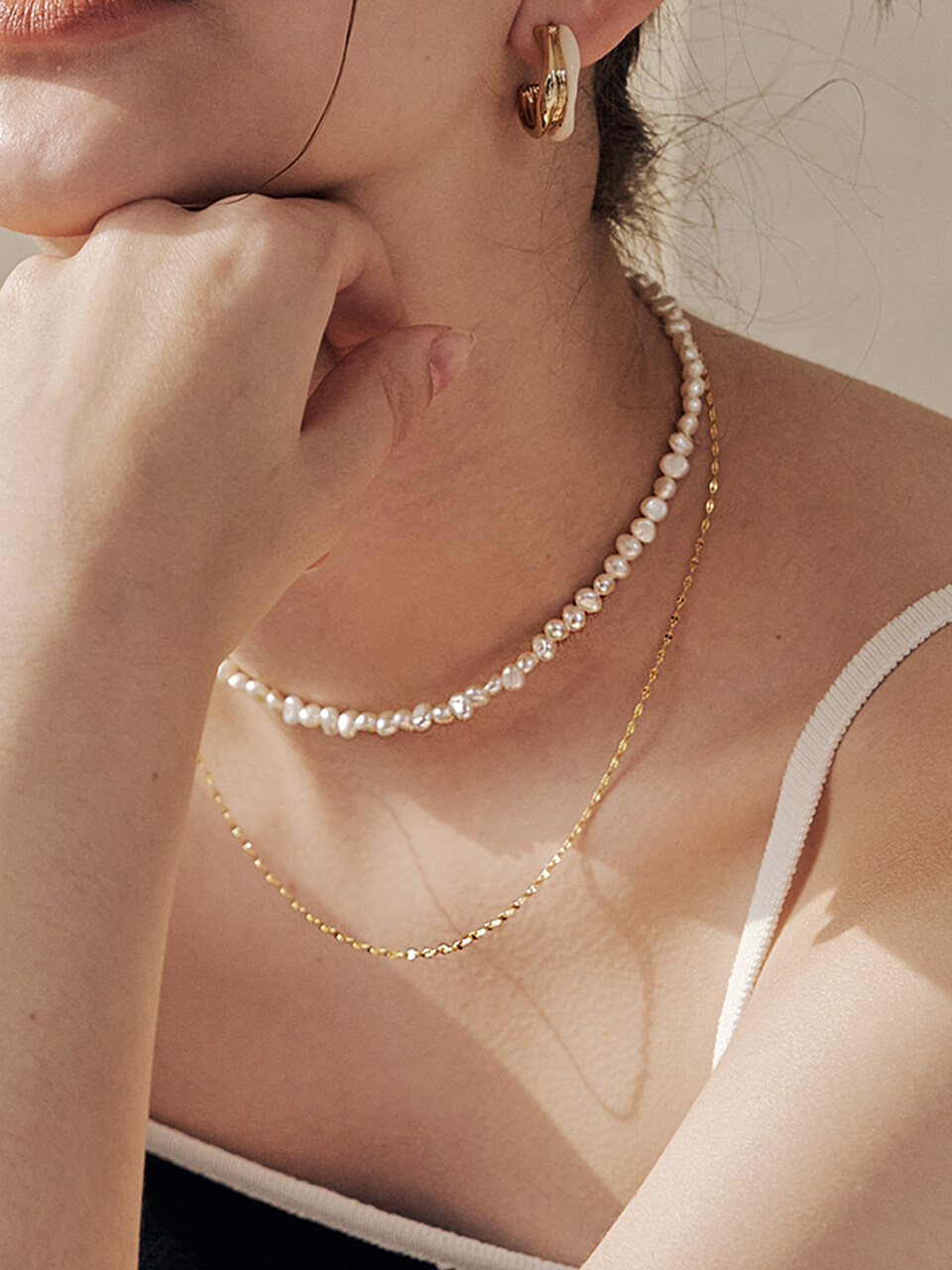 Awesome Pearl Chain Necklace