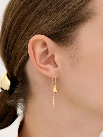 "hyeres-lor Champagne Moon Dew Drop Darling Earrings" by W Concept