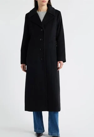 London Fog Women's Wool Blend Longline Coat