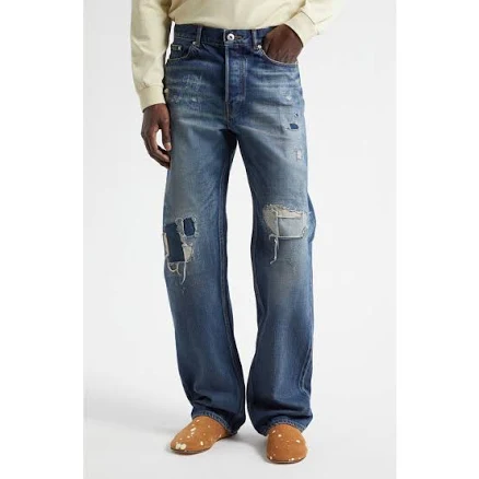 Mens JW Anderson Straight Leg Jeans in Blue