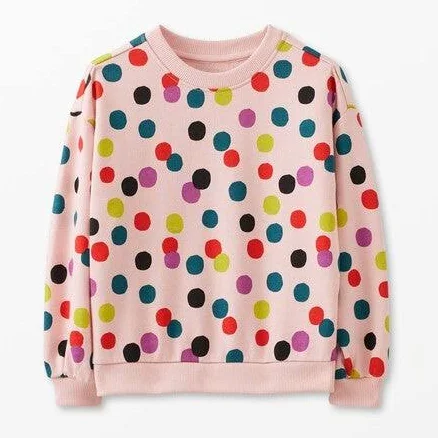 French Terry Sweatshirt with Balloon Sleeves