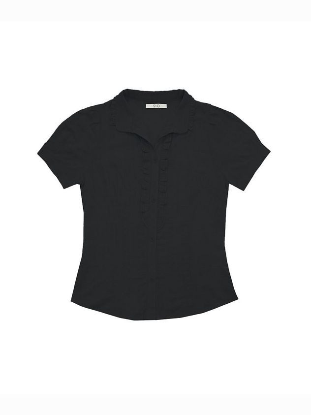 Short Sleeve Frill Blouse