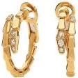 Bvlgari Serpenti Viper 18K Yellow Gold Diamond Hoop Earrings