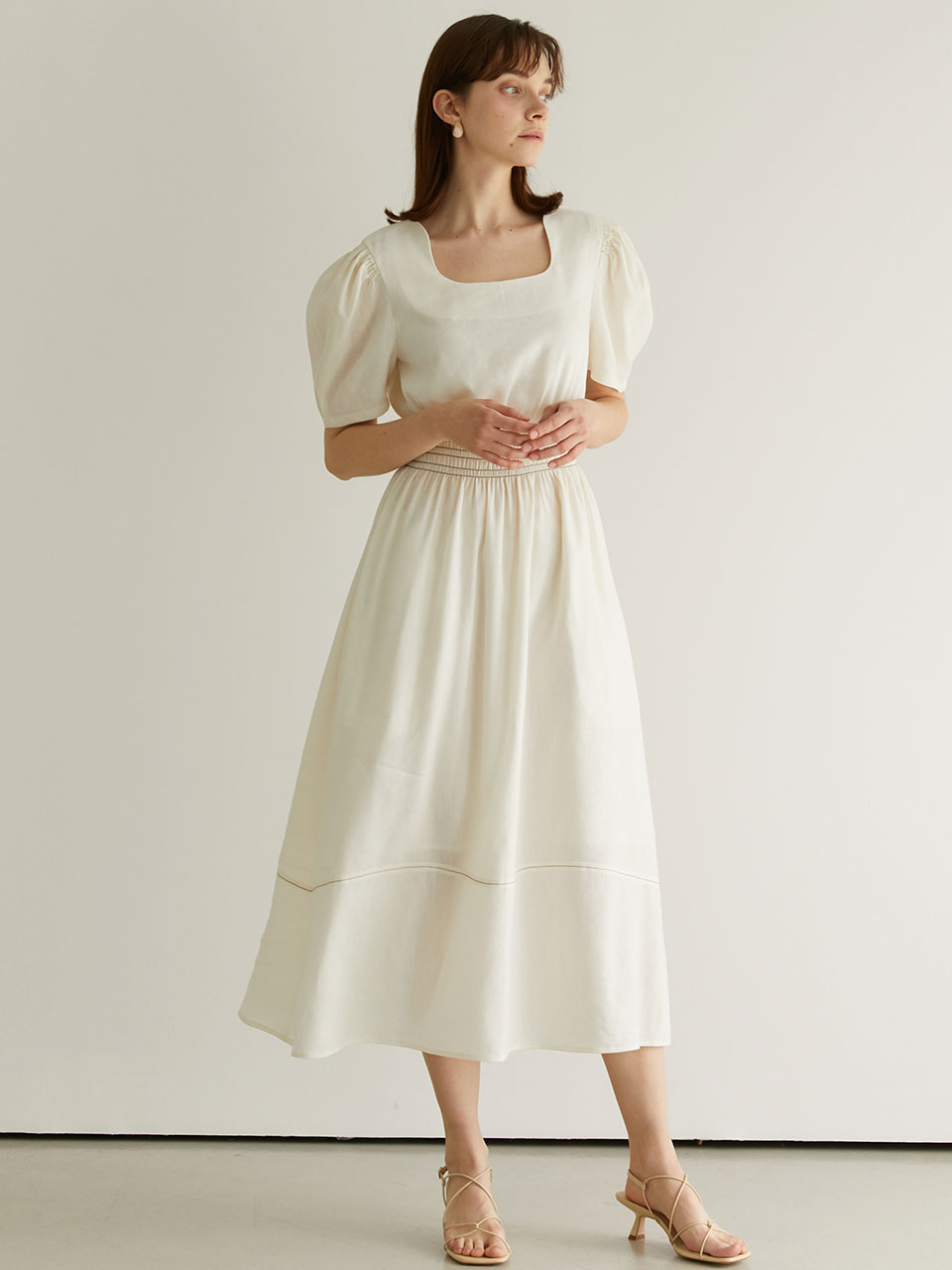 Ivy Smoked Waist Banding Dress