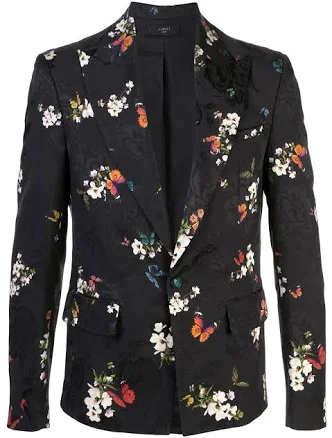 Amiri Men's Floral Embroidered Blazer