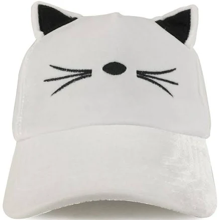 Costume Cat Ear and Whisker Velvet Structured Baseball Cap