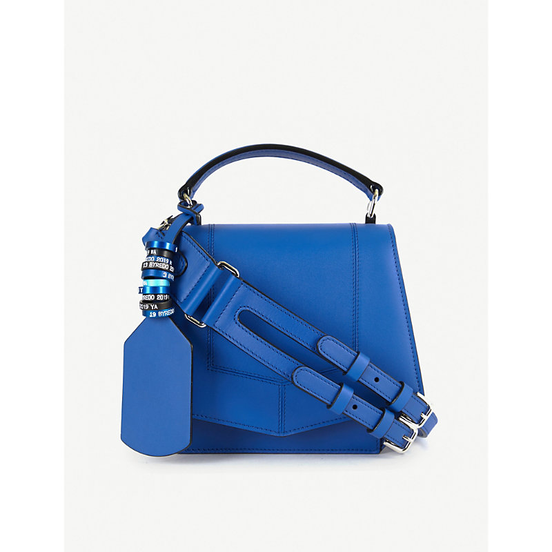 Blueprint Mini Leather Shoulder Bag In Roller Blue