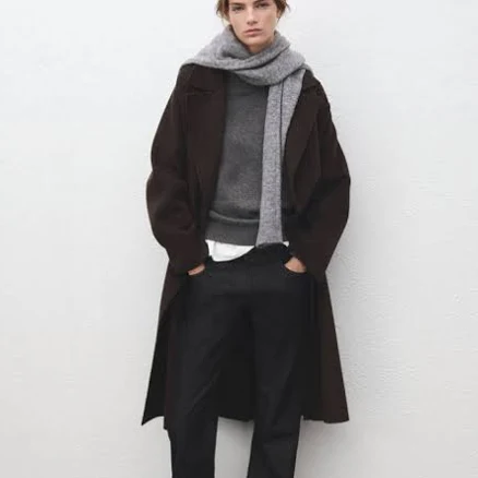 MANGO Women's Picarol Double Breasted Wool Coat