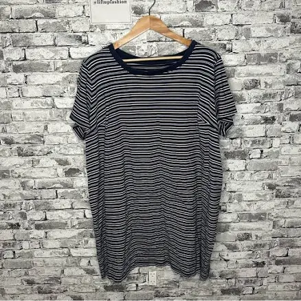 Ava & Viv Striped Short Sleeve Tee