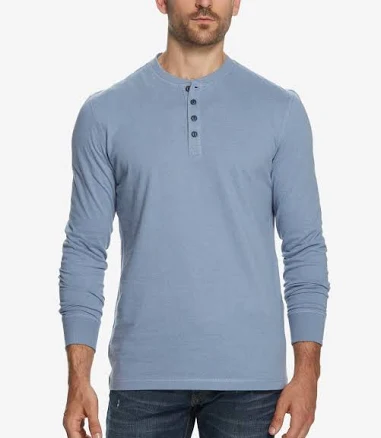 Weatherproof Vintage Men's Brushed Jersey Henley Shirt