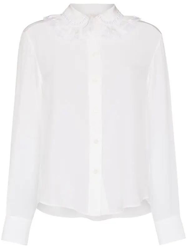 Embroidered Collar Blouse