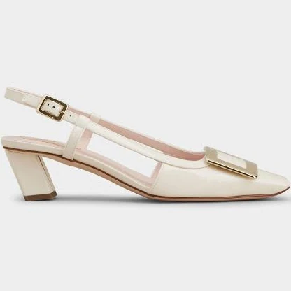 Roger Vivier Belle Vivier Patent Leather Slingback Pumps