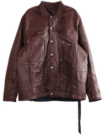 Rick Owens Men's Waxed-effect Shirt JacketRick Owens Men's Waxed-effect Shirt Jacket