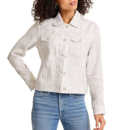 Tommy Bahama Women's Canopy Shores Two Palms Raw-Edge Linen Jacket