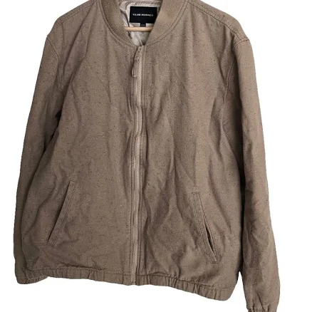 Club Monaco Men’s Bomber Jacket Size XL - Men | Color: Taupe/Beige | Size: XL