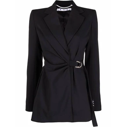 Women's D-Ring Buckle Fastening Blazer