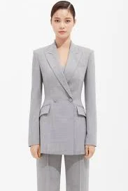 Wool Double Tailored Slim Line Jacket
