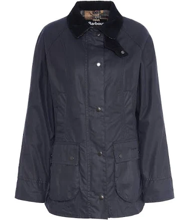 Barbour Beadnell Waxed Jacket Womens Classic Navy Size: US 14