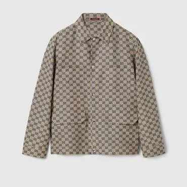 Gucci GG Linen Blend Canvas Jacket