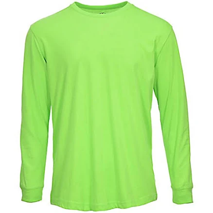 Blue Mountain Men's Jersey Crew Neck Long-Sleeve T-Shirt