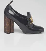 Louis Vuitton Patent Leather Swift Loafer With Monogram flower Heel