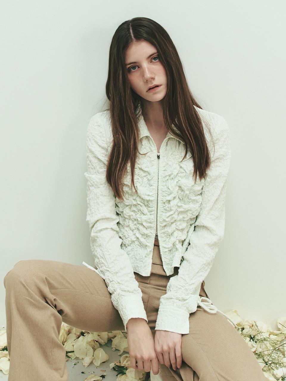 Shirring Texture Blouse [2color] (VW5SB130)