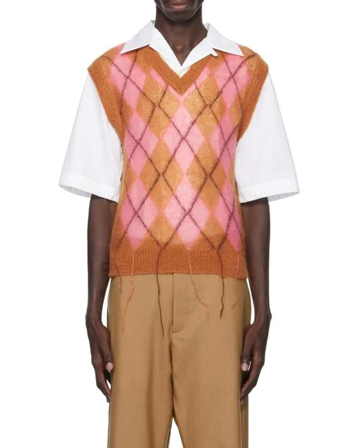Mohair Argyle Vest