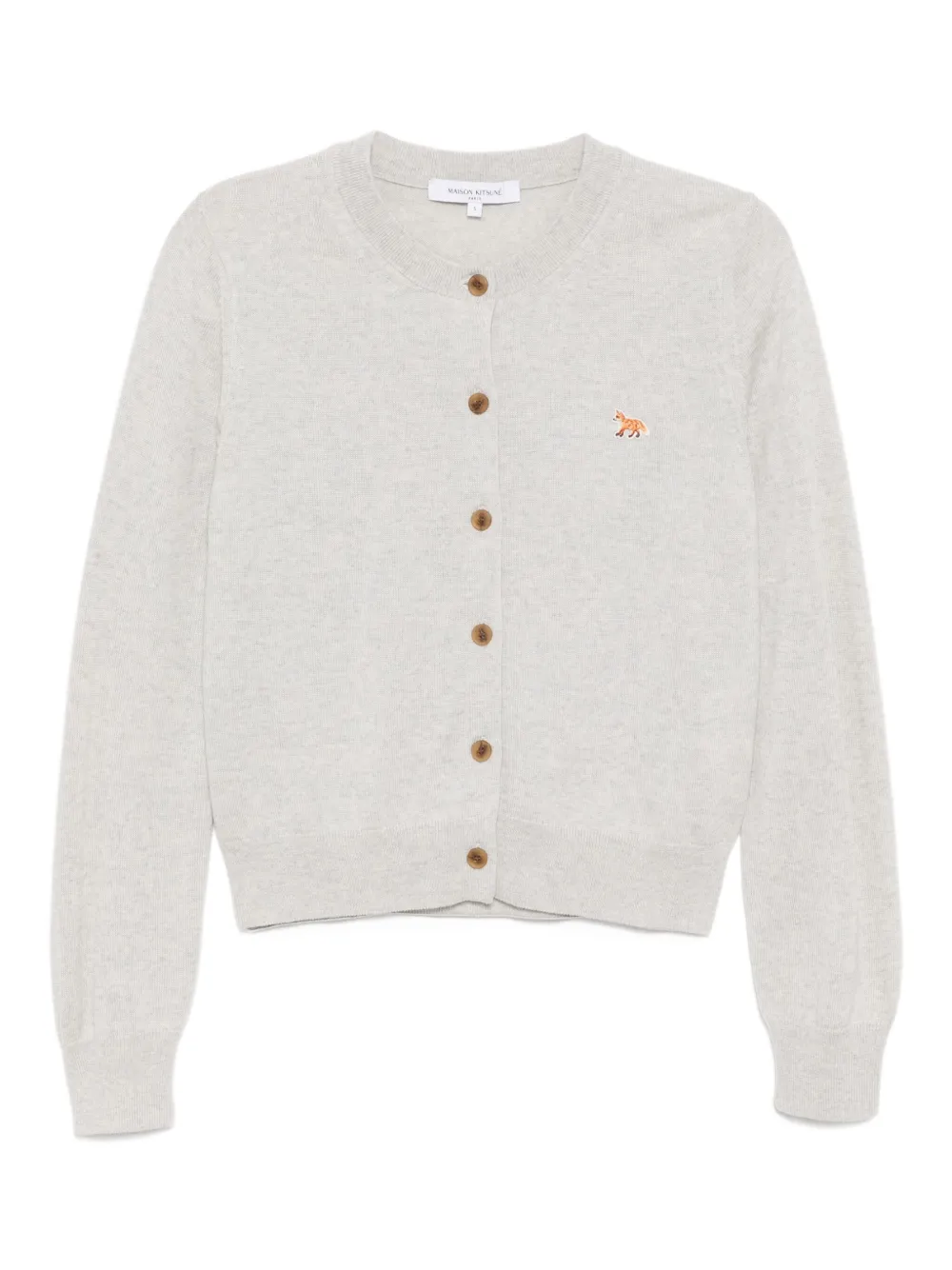 Fox-patch Round-neck Cardigan
