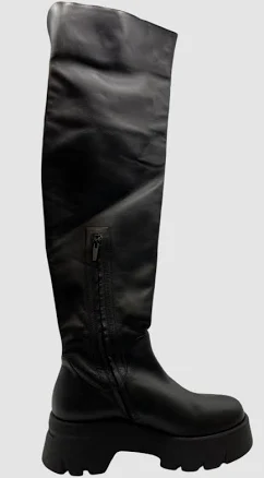 Gianvito Rossi Women's Black Vitello Calfskin Over-the-knee Boots