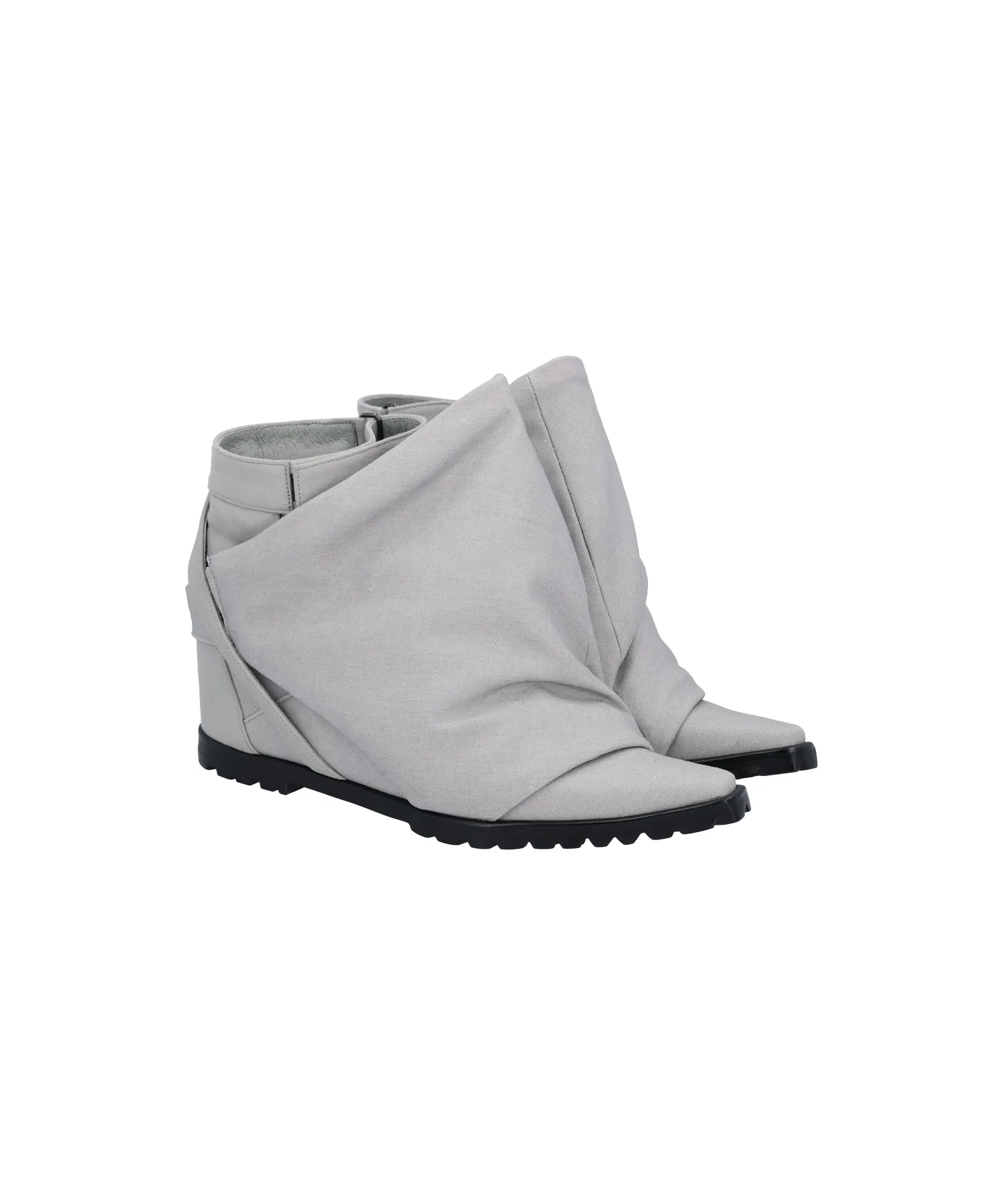 PADDED-COVERED WEDGE HEELS 01 ASH GRAY
