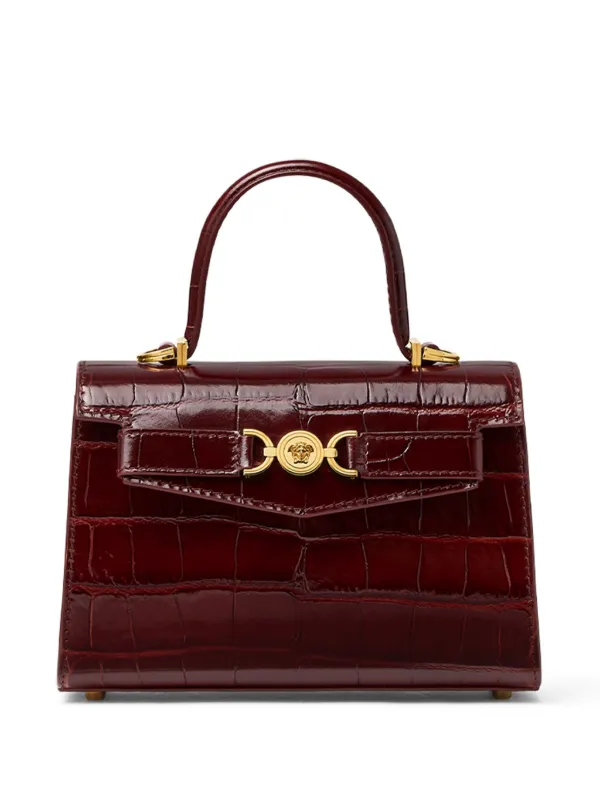 Croc-effect Tote Bag