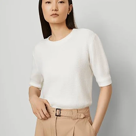 Ann Taylor Women's Stitch Sweater T-Shirt