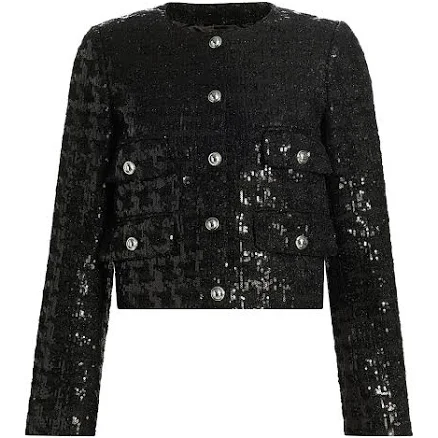 MICHAEL Michael Kors Women's Cropped Sequin Tweed Jacket