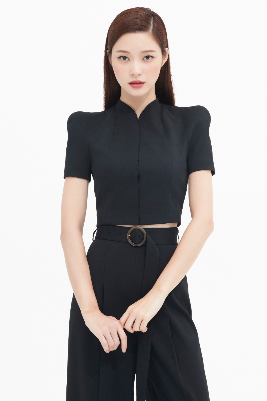 Stand Collar Short Sleeve Jacket