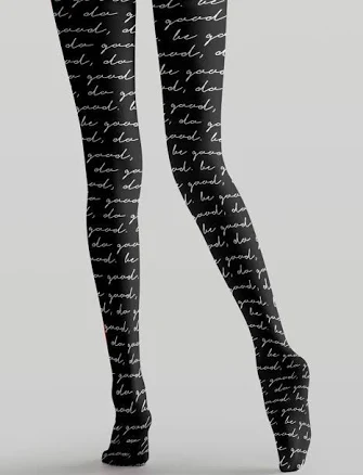 Viken Plan Script Letter Tights
