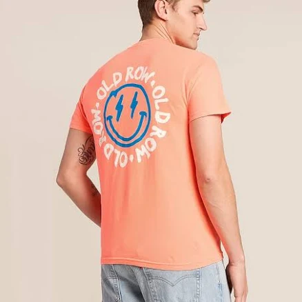 Old Row Men's Cotton Smiley Face 2.0 T-Shirt