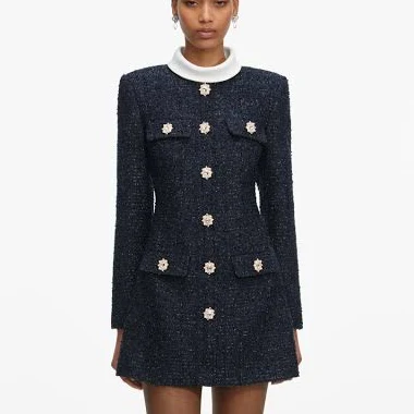 Self Portrait Boucle Dress
