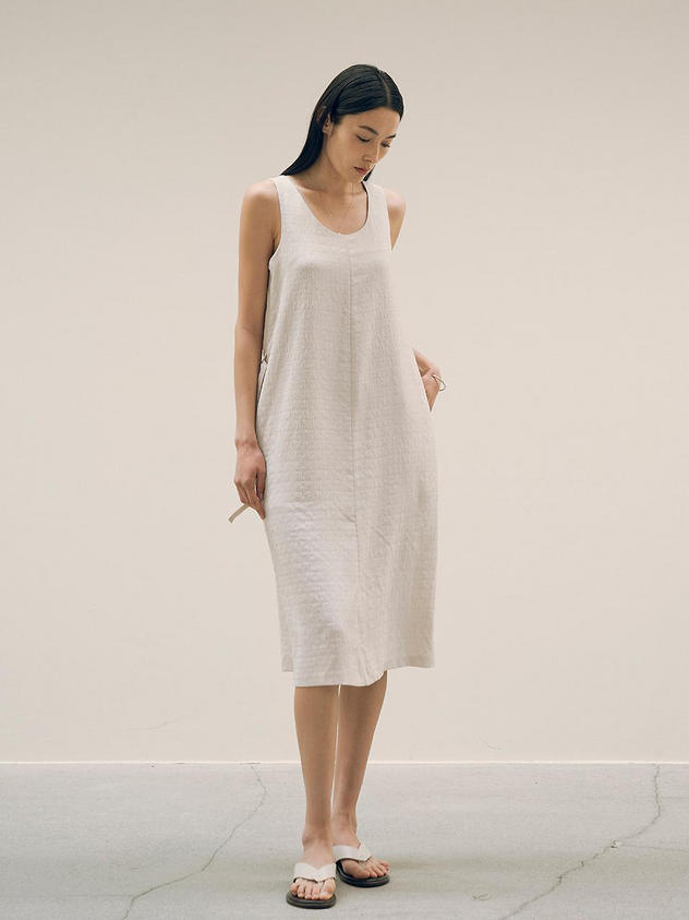 Seersucker Sleeveless Dress