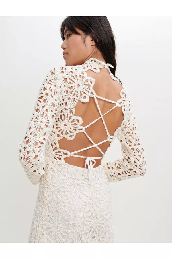 Crochet-style Guipure Dress