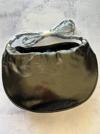 Couronne Crossover Bag In Genuine Glossed-leather