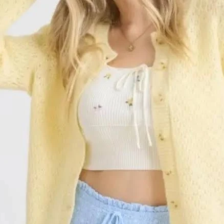 Eyelet Cardigan