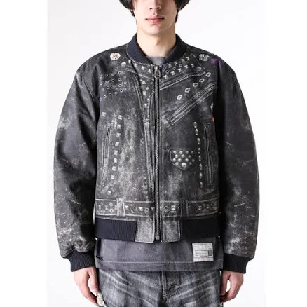 KAMIYA Trompe I’oeil Print Blouson
