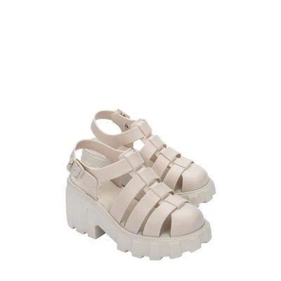Melissa Megan Platform Fisherman Sandal in Beige at Nordstrom, Size 10