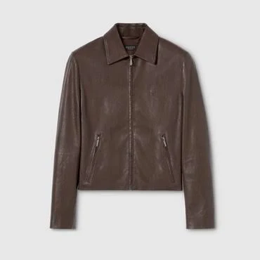Gucci Washed Stretch Nappa Leather Jacket