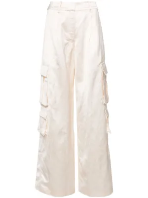 High-waisted Cargo Trousers