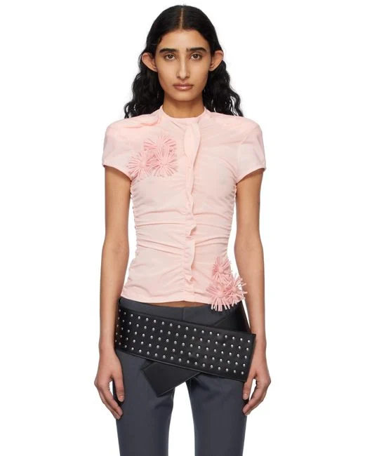 Pink Bindweeds Silk Top