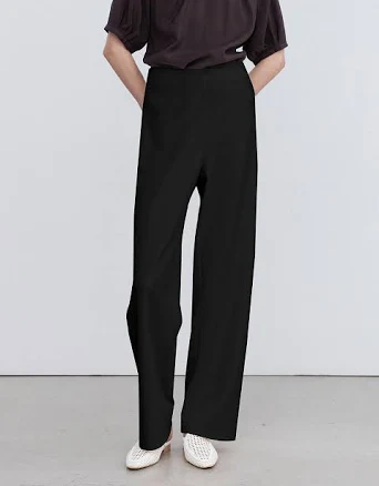 RE RHEE Elasticated Waist Straight Leg Trousers