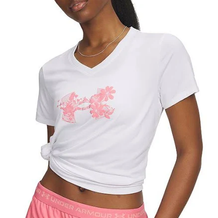 Under Armour Women's Tech Graphic V-Neck Short Sleeve Shirt
