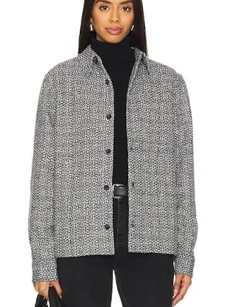 WAO Boucle Tweed Shirt Jacket