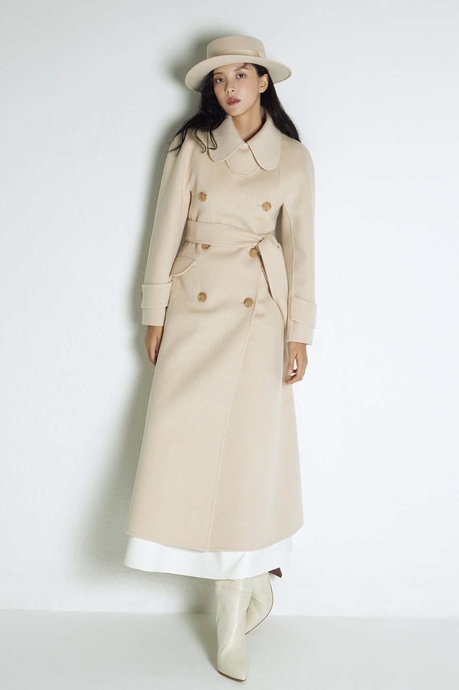 NO.7 OUTER - CREAM BEIGE HERRINGBONE